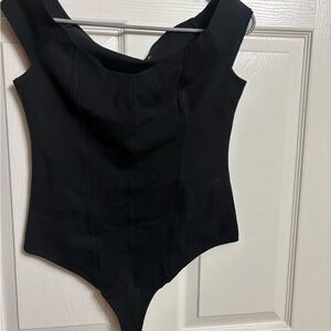 Abercrombie & Fitch Black Off the Shoulder Bodysuit NWOT